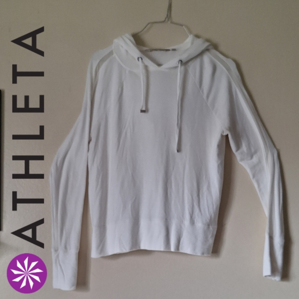 Athleta Lightweight Long Sleeve Cropped Hoodie